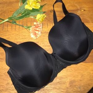 Torrid Lighty Lined Black and Mesh Lace Bra